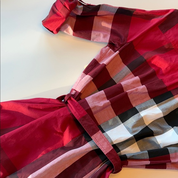 Burberry Red and Black Plaid Shirt Dress - Picture 4 of 7